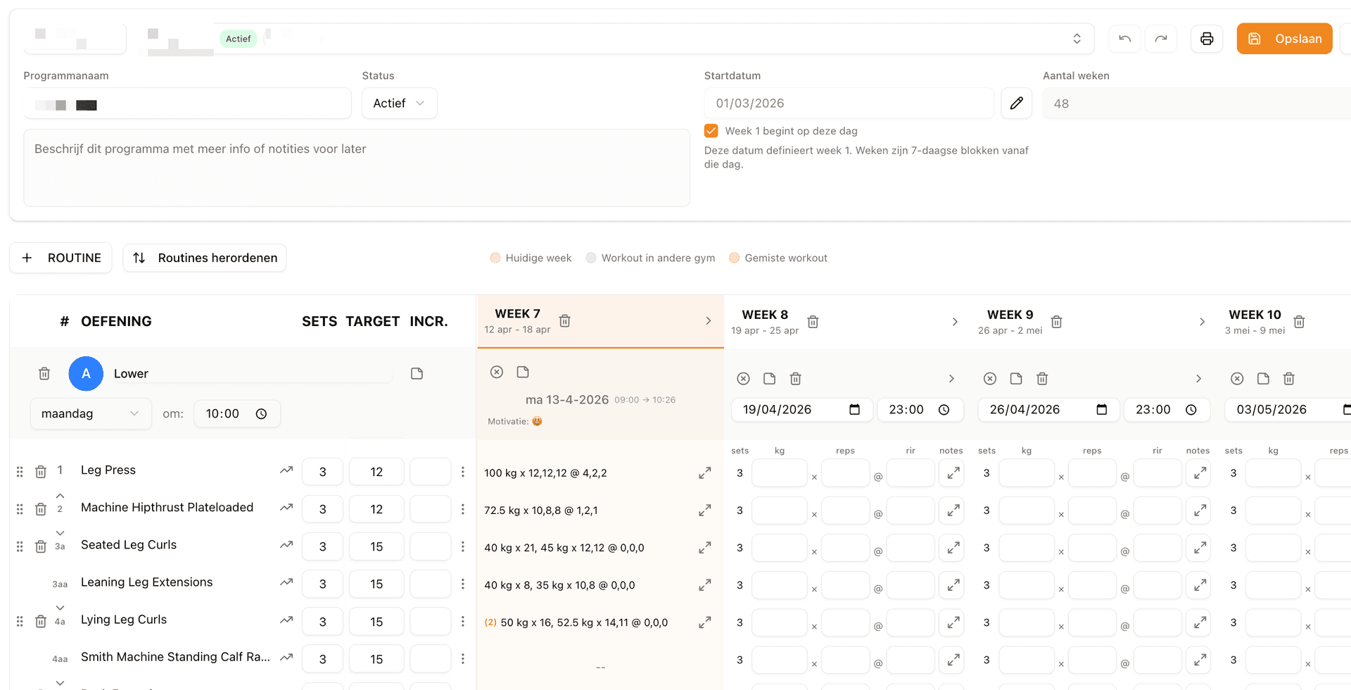 Training Program Builder